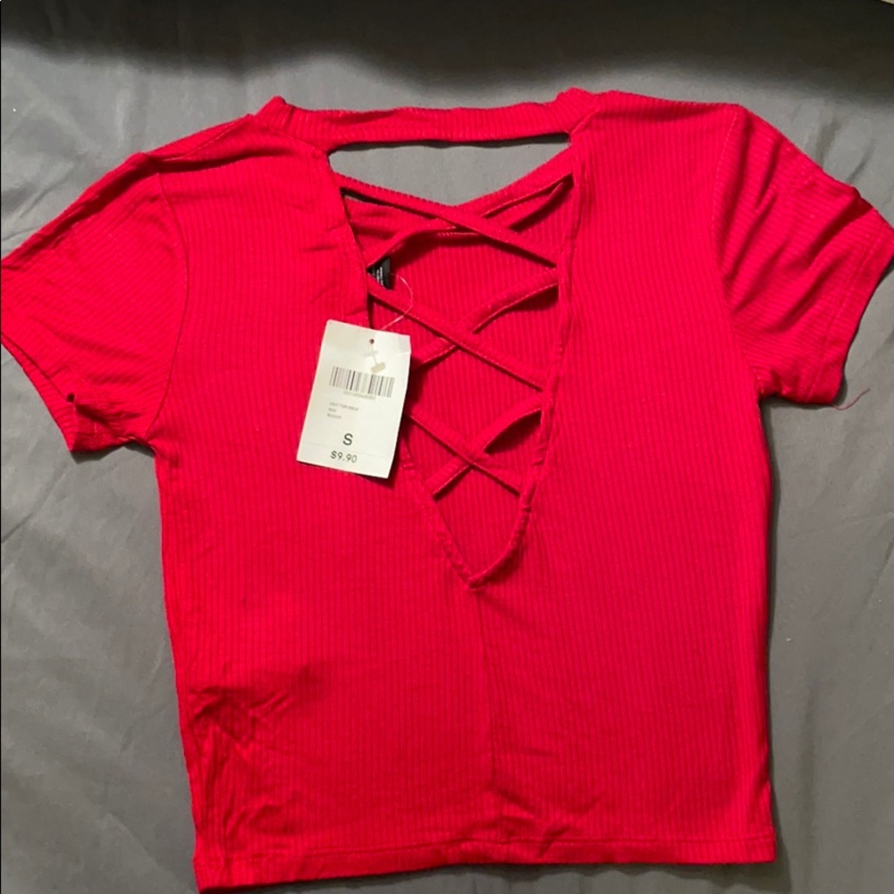 Red Crop Top - Picture 2 of 3